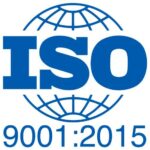 Logo de ISO (Organisation internationale de normalisation) plus particuliairement ISO 9001 : 2015